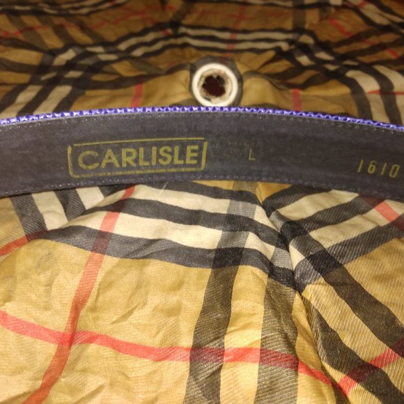 ❤️CARLISLE Blue Reptile Belt with Jeweled Gem Gold Buckle Sz 31-35 main image 4